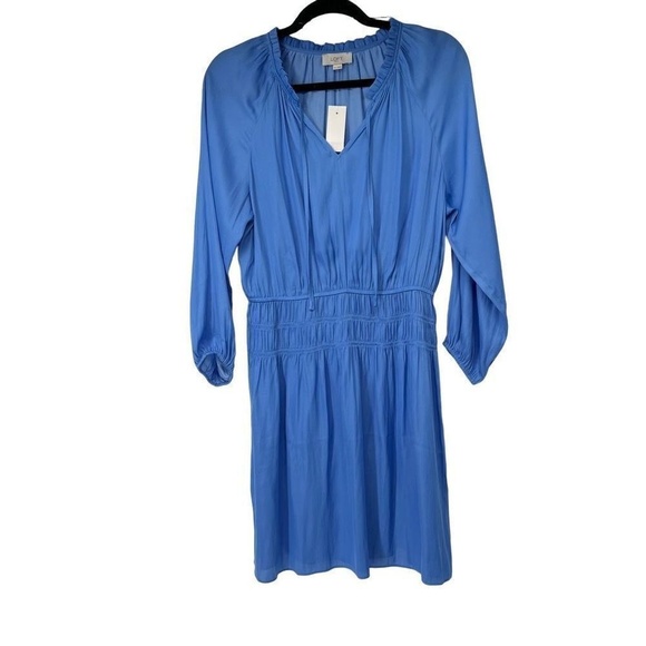 Loft Outlet Light Blue Long Sleeve Dress - Picture 1 of 9